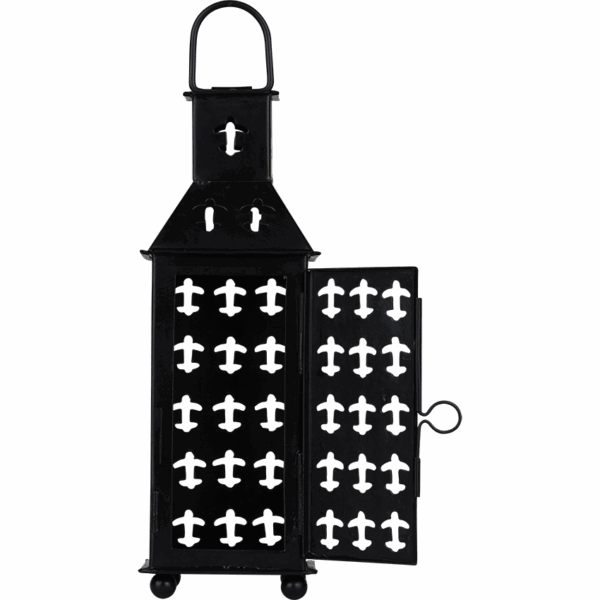 Black Fleur Medieval Iron Lantern