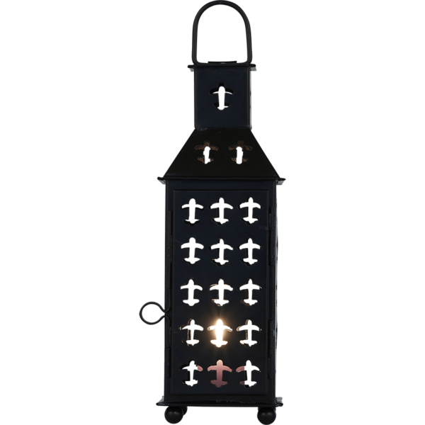 Black Fleur Medieval Iron Lantern