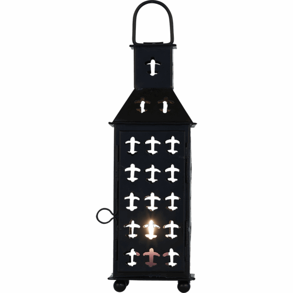 Black Fleur Medieval Iron Lantern