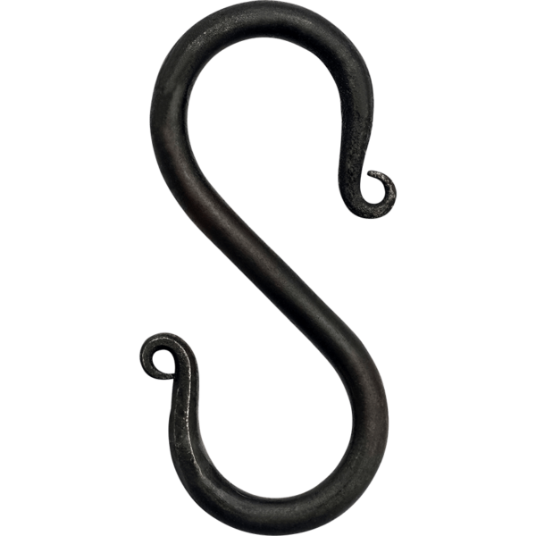 Iron Hand Forged Medieval S Hooks - Set of 5 - Small