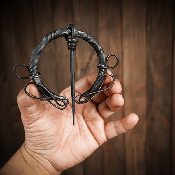 Forged Cloak Pin with Knotted Ends
