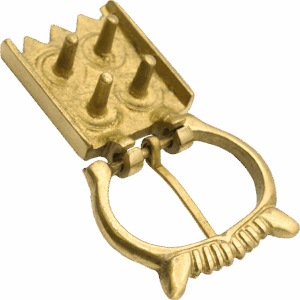 Medieval Floral Brass Belt Buckle