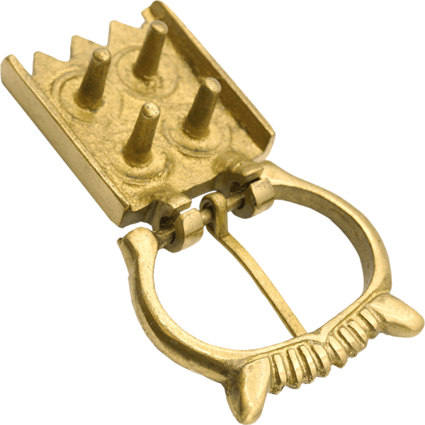 Medieval Floral Brass Belt Buckle