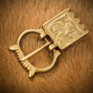 Medieval Floral Brass Belt Buckle
