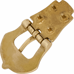 Carved Viking Brass Belt Buckle