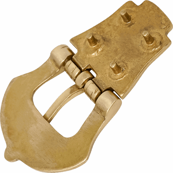 Carved Viking Brass Belt Buckle