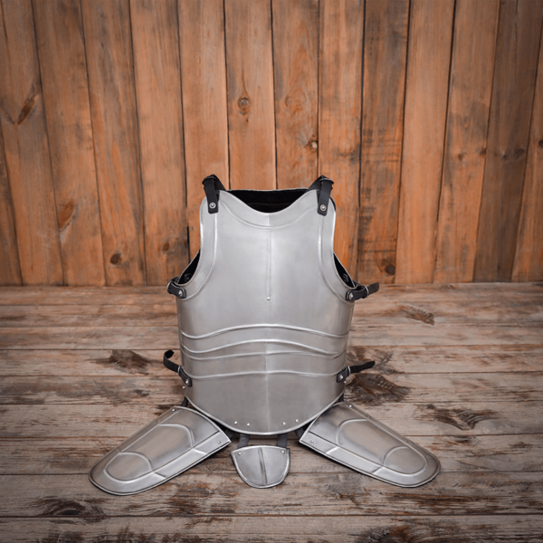 Burchard Medieval Steel Cuirass with Tassets - Polished