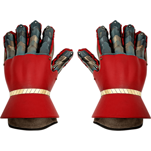 The Red Earl Medieval Gauntlets