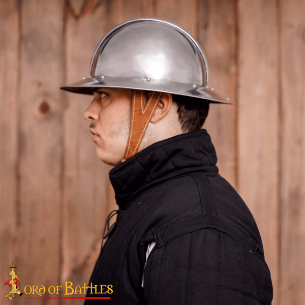 Medieval Soldier Kettle Helmet