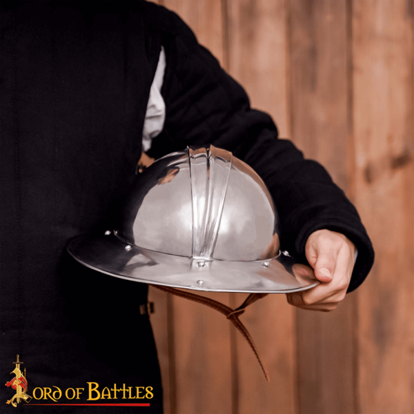 Medieval Soldier Kettle Helmet