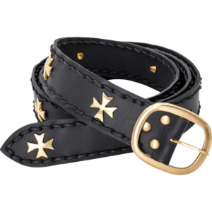 Crusader's Leather Belt - Black