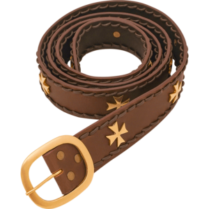 Crusader's Leather Belt - Brown