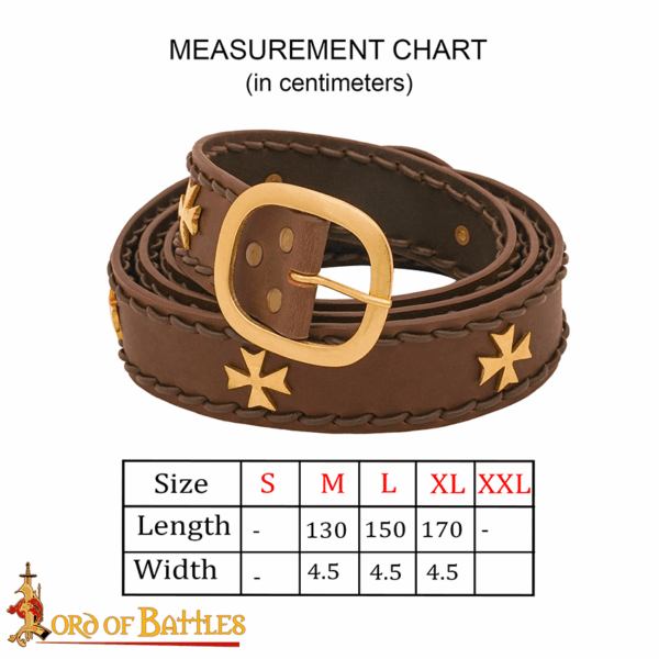Crusader's Leather Belt - Brown