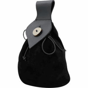 Medieval Suede Belt Pouch - Black