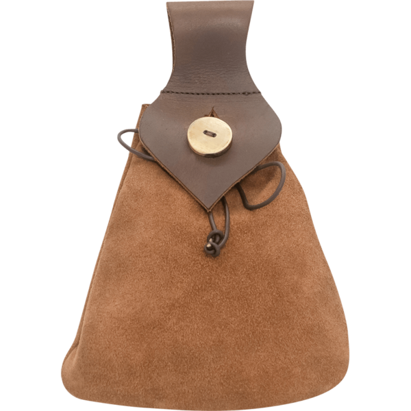 Medieval Suede Belt Pouch - Brown