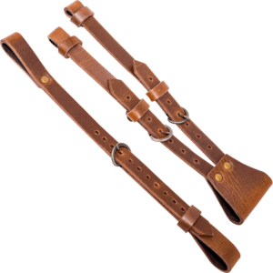 Adjustable Leather Sword Frog Set - Brown