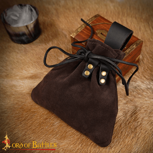 Adventurer's Suede Belt Pouch - Brown