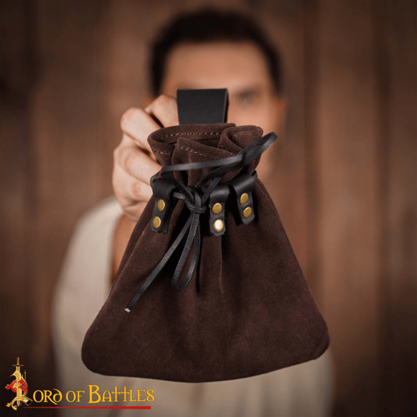 Adventurer's Suede Belt Pouch - Brown