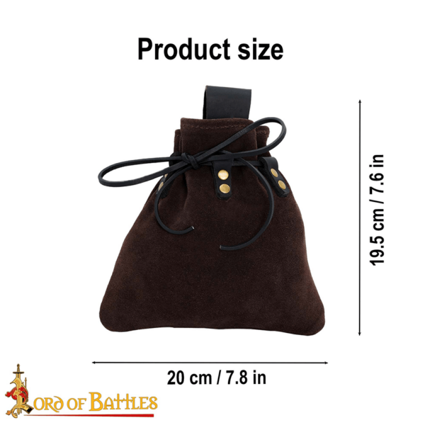 Adventurer's Suede Belt Pouch - Brown