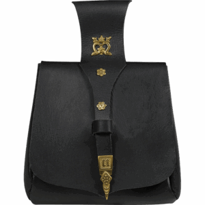 King's Courtier Leather Belt Pouch - Black