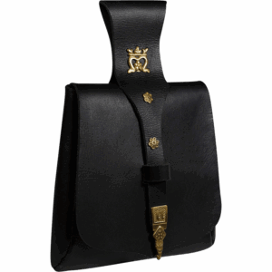 King's Courtier Leather Belt Pouch - Black