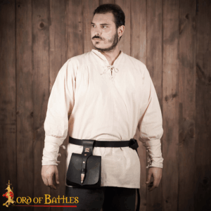 King's Courtier Leather Belt Pouch - Black