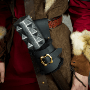 Fur Lined Leather Sword Frog - Black