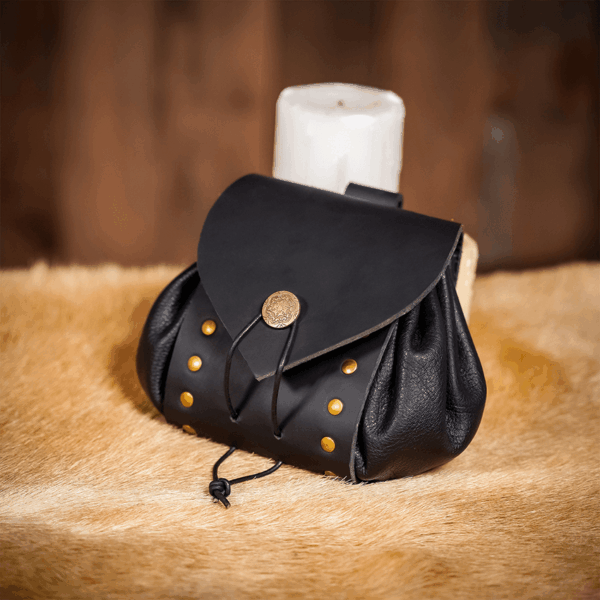 Casimir Medieval Belt Pouch - Black