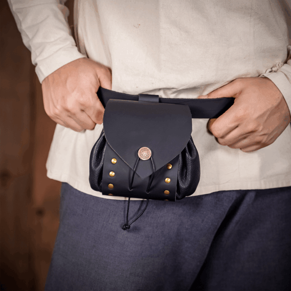 Casimir Medieval Belt Pouch - Black