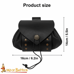 Casimir Medieval Belt Pouch - Black