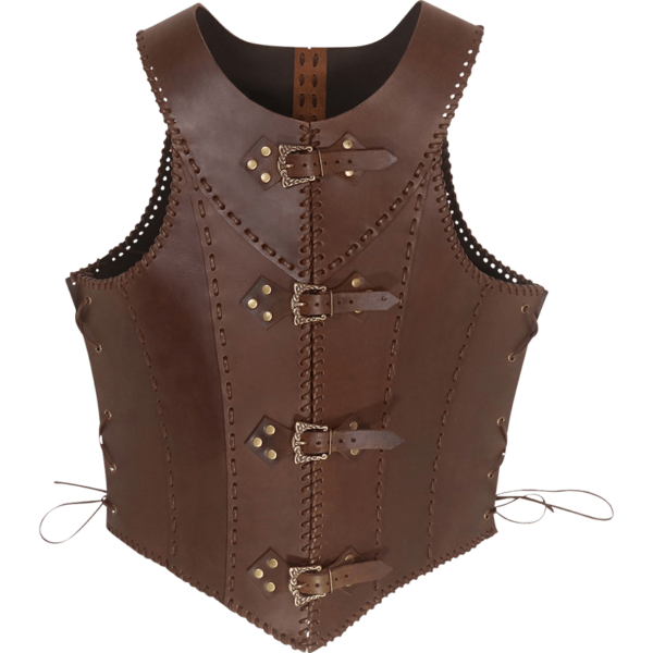 The Lady Warrior Leather Corset - Brown