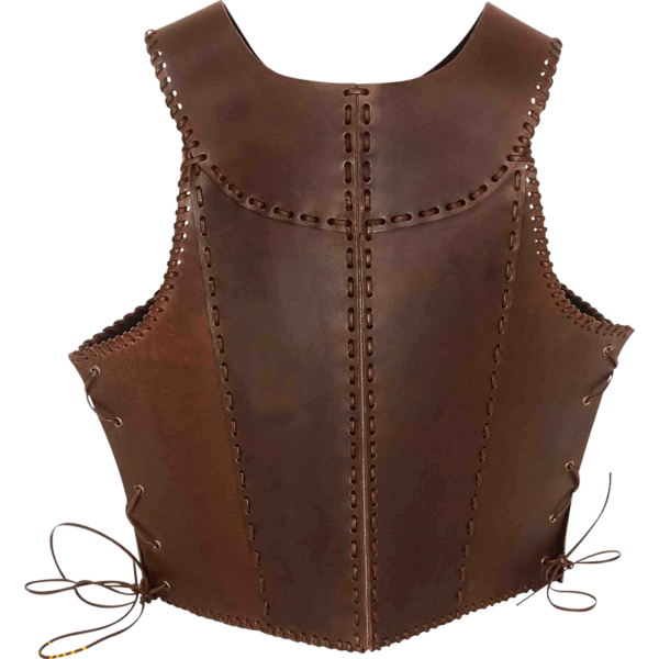 The Lady Warrior Leather Corset - Brown