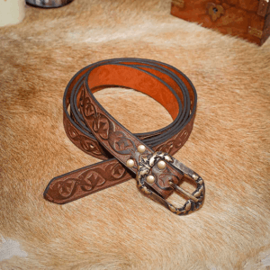 Dragoslav Embossed Noble's Belt - Brown