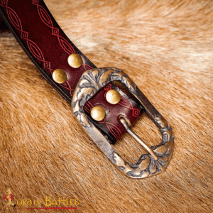 Embossed Strider Belt - Maroon
