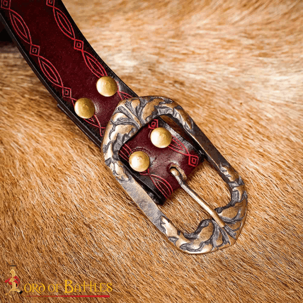 Embossed Strider Belt - Maroon
