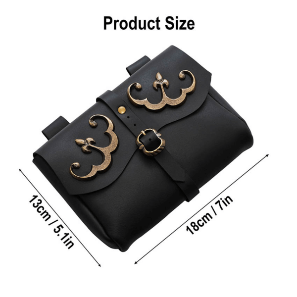 Alodie Late Medieval Belt Pouch - Black