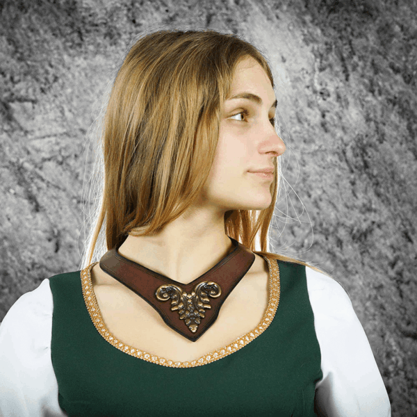 Regal Leather Neckband - Brown