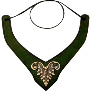 Regal Leather Neckband - Green