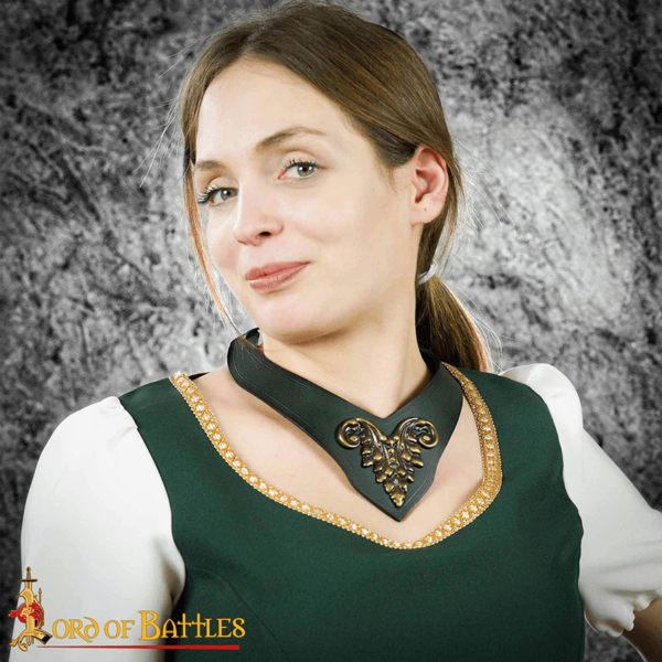 Regal Leather Neckband - Green