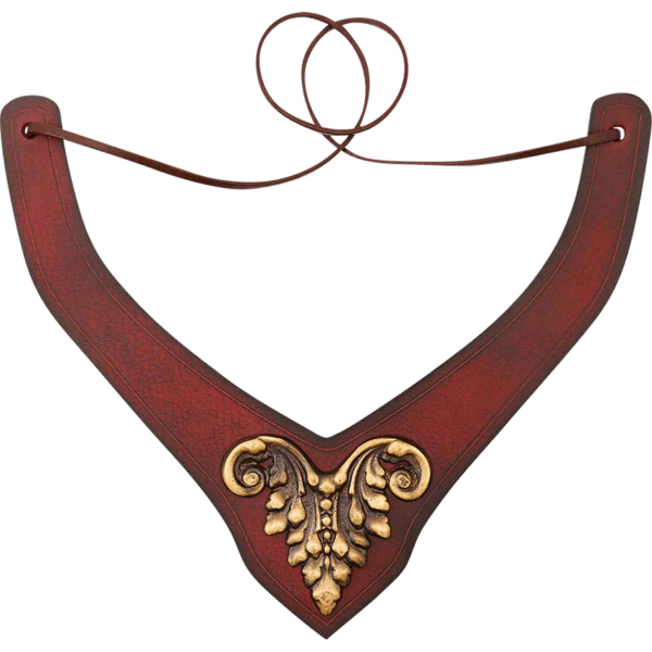 Regal Leather Neckband - Maroon