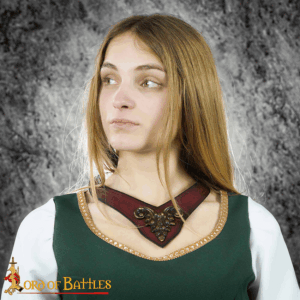 Regal Leather Neckband - Maroon
