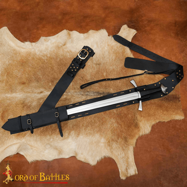 Adventurer's Sword Back Baldric - Black