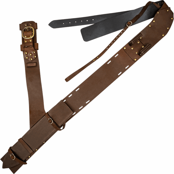 Adventurer's Sword Back Baldric - Brown