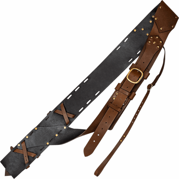 Adventurer's Sword Back Baldric - Brown