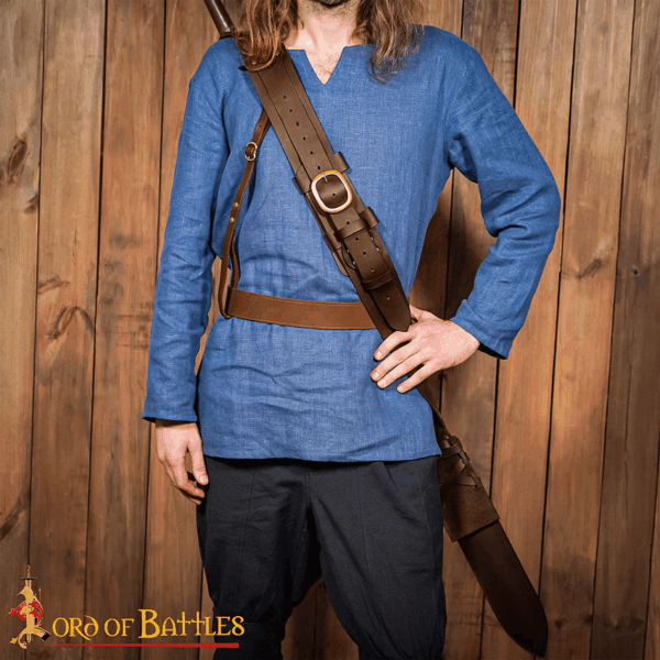 Adventurer's Sword Back Baldric - Brown