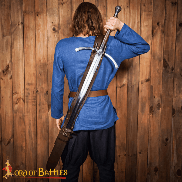 Adventurer's Sword Back Baldric - Brown