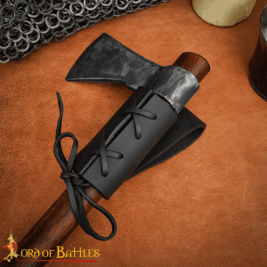 Narrow Leather Sword Frog - Black