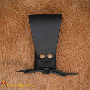 Narrow Leather Sword Frog - Black