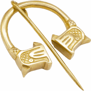 Viking Wolf Cloak Pin