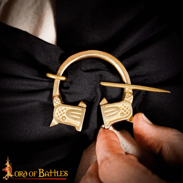 Viking Wolf Cloak Pin